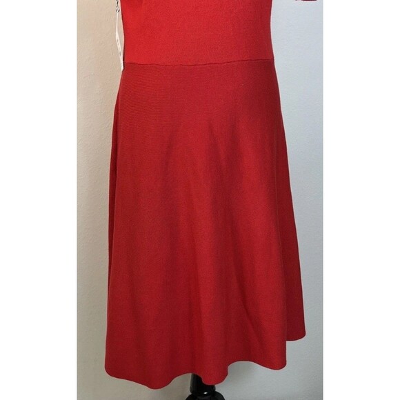 Draper James Bow Neck Detail Fit & Flare Mini Sweater Dress Size Large - Picture 14 of 16